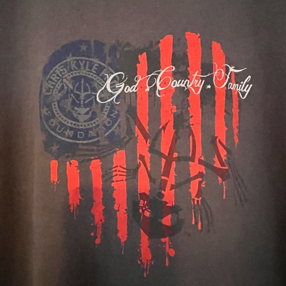 Chris Kyle Foundation Patriotic Black T-Shirt - Picture 2 of 4